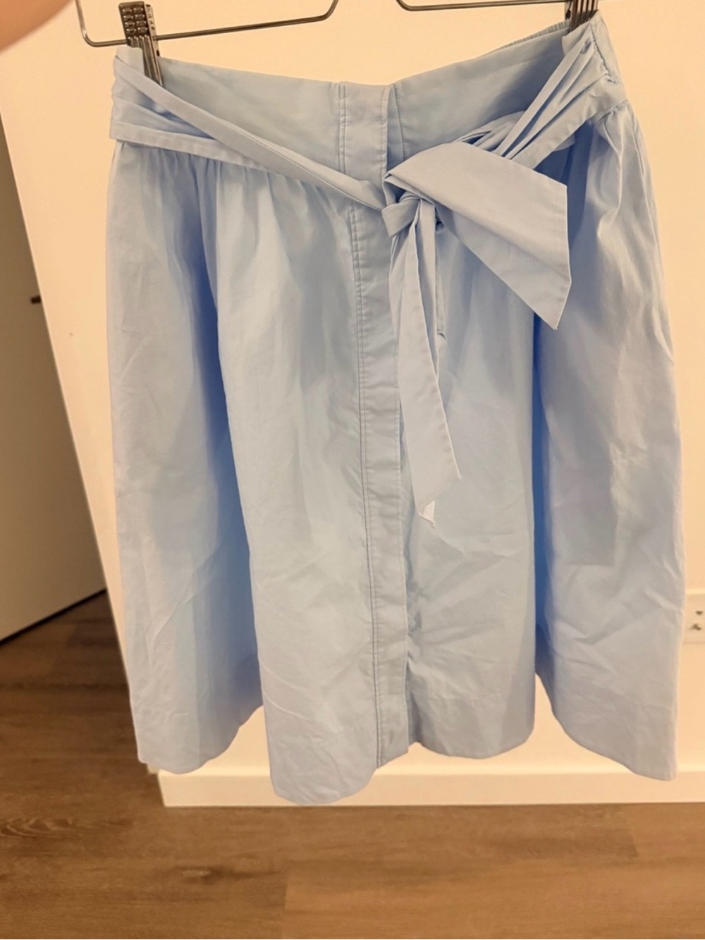 Club Monaco Light Blue Tie-Waist A-Line Skirt